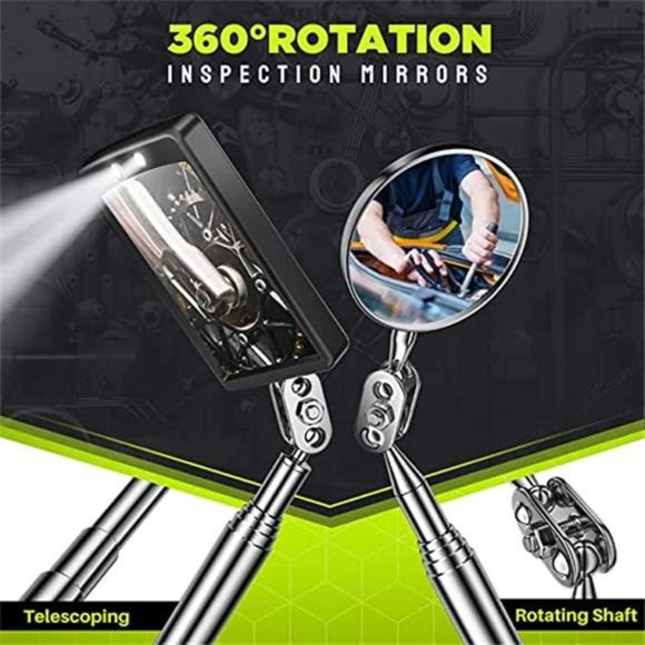 Telescoping Magnetic Pickup Tool Set-Extendable Magnet Flashlight with Mirror - Picture 4 of 6